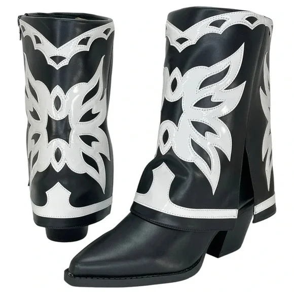 International Concepts Jadiza Western Style Over Ankle Womens Boots Size 5.5M - Picture 8 of 13